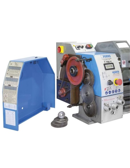 230 V TOUR À MÉTAUX D'ÉTABLI AVEC BANC VITESSE VARIABLE MONOPHASE FERVI T700V