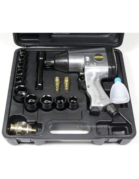 Kit Cle A Chocs Pneumatique&frac12;" Stanley Avec 10 Douilles