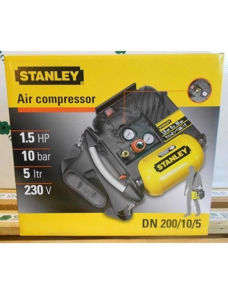 Stanley Air Boss Compresseur À Air Avec Bandoulière 5 Lt 1,5 Hp 10 Bar