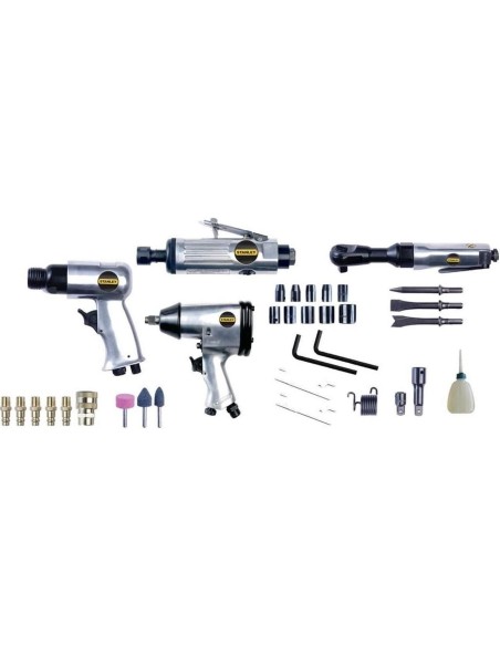 Stanley Kit 34 Pièces Accessoire Pneumatiques Compresseur D'Air Visseuse