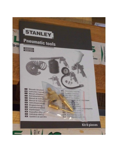 Kit 8 Accessoires Stanley Pour Compresseur D'Air Pneumatique Gonflage Aérographe