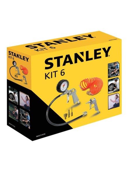 Kit 6 Accessoires Stanley Pour Compresseur D'Air Pneumatique Gonflage