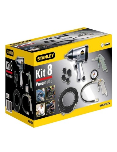 Stanley Kit 8 Pièces Accessoires Pneumatiques Compresseur D'Air Visseuse