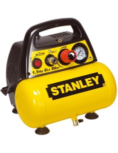 Compresseur Stanley Dn 200/8/6 Sans Huile Coaxial 6L 8 Bar 1,5Cv Avec Nanom&eacute;tre