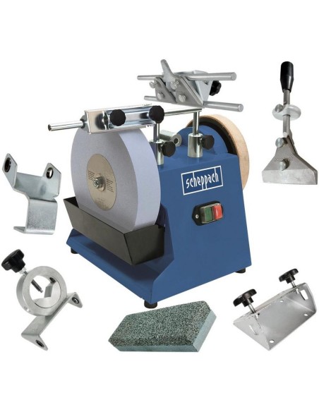 Affûteuse À Eau Couteaux Ciseaux À Bois Gouges Scheppach Tiger 2500 +Accessoires