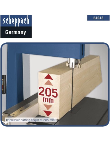 8 - SCIE &Agrave; RUBAN &Agrave; BOIS VOLANTS DE 315 MM 800W 230V SCHEPPACH BASA3 + 2 LAMES