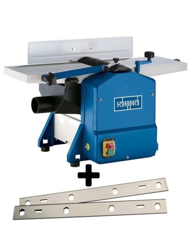 Rabot Dégauchisseuse 204Mm Scheppach Hms850 +Jeu De 2 Pièces Fers De Rechange