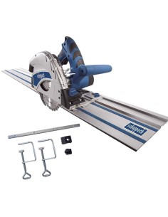 Scie Circulaire Plongeante Scheppach Pl55 Avec 2 X 700 Mm Rail + Serre-Joints