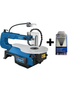 Scie A Chantourner Bois Plastique Métal Scheppach Sd1600V + Kit 60 Lames De Scie