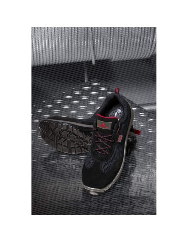 CHAUSSURES BASSES DE SÉCURITÉ DE TRAVAIL EN CUIR ET MESH DELTAPLUS ASTI S1P SRC