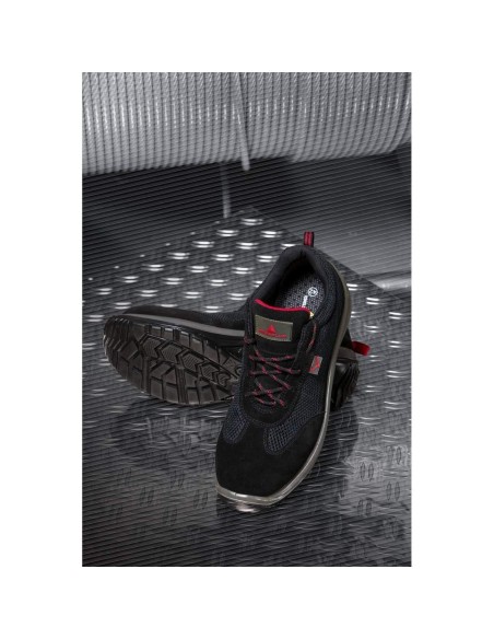 CHAUSSURES BASSES DE SÉCURITÉ DE TRAVAIL EN CUIR ET MESH DELTAPLUS ASTI S1P SRC