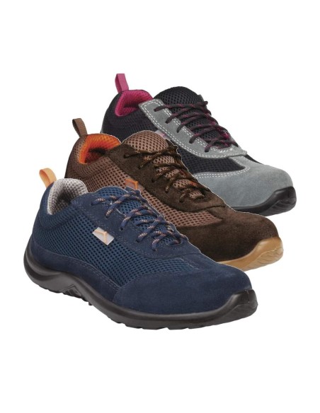 CHAUSSURES BASSES CUIR CROUTE VELOURS ET MESH DELTAPLUS COSMO S1P SRC