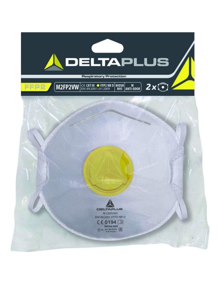 BOITE 2 DEMI-MASQUES MOULES FFP2 POUR VAPEURS ORGANIQUES DELTAPLUS M2FP2VW