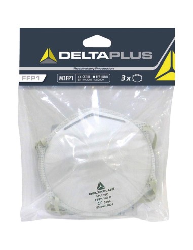 BOITE 3 DEMI-MASQUES MOULES FFP1 POUR LES POUDRES DELTAPLUS M3FP1