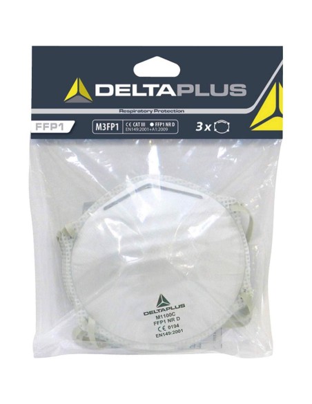 BOITE 3 DEMI-MASQUES MOULES FFP1 POUR LES POUDRES DELTAPLUS M3FP1