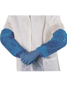 KIT 100 MANCHETTES POLYŽëTHYLŽêNE BLEU POUR LE TRAVAIL DELTAPLUS MANCHBE