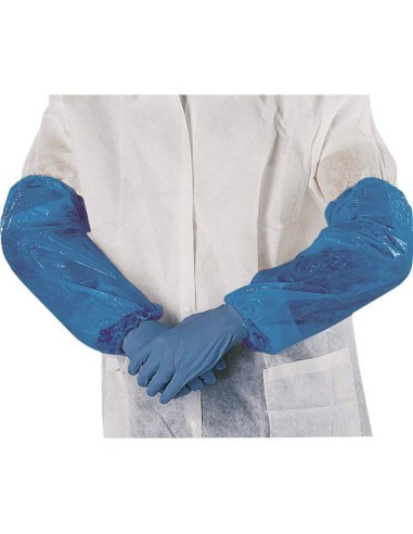 KIT 100 MANCHETTES POLYŽëTHYLŽêNE BLEU POUR LE TRAVAIL DELTAPLUS MANCHBE