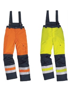 PANTALON À BRETELLES HAUTE VISIBILITÉ SALOPETTE DE TRAVAIL DELTAPLUS FARGOHV
