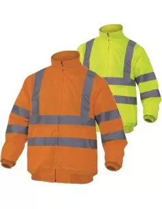 BLOUSON DE TRAVAIL VESTE HAUTE VISIBILITÉ MANCHES AMOVIBLES DELTAPLUS RENO HV