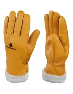 GANTS DE TRAVAIL THERMIQUES EN CUIR D'HIVER DOUBŽë EN FOURRURE DELTAPLUS FBF15