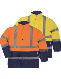 PARKA DE TRAVAIL HAUTE VISIBILITÉ VESTE D'HIVER IMPERMÉABLE DELTAPLUS STRADA2