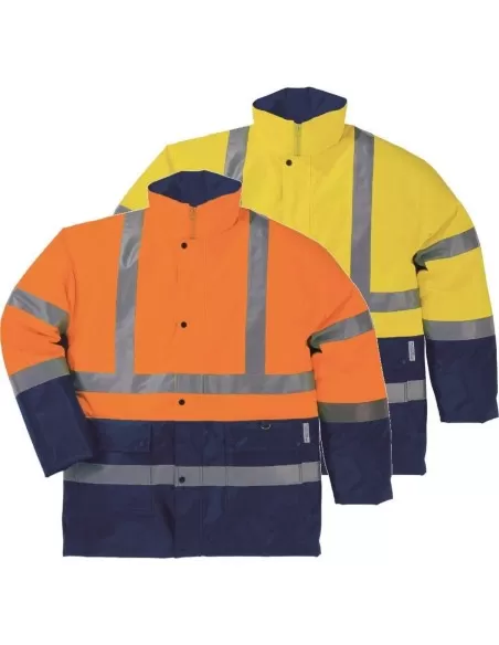 PARKA DE TRAVAIL HAUTE VISIBILITÉ VESTE D'HIVER IMPERMÉABLE DELTAPLUS STRADA2