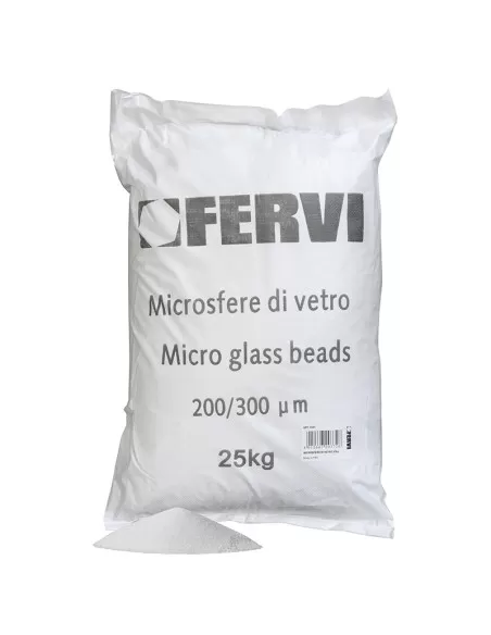 25 KG MICROSPHERE DE VERRE FINITION SABLAGE GRAIN 50 ÷ 70 FERVI 0581