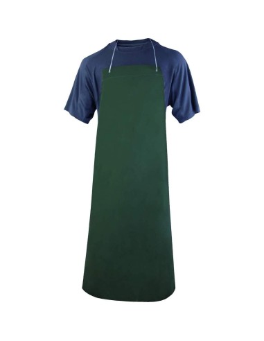 TABLIER À BAVETTE DE TRAVAIL EN PVC VERT IMPÉRMEABLE DELTAPLUS TABLIVE