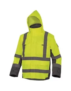 PARKA HAUTE VISIBILITÉ 4 EN 1 VESTE D'HIVER TRAVAIL IMPERMÉABLE DELTAPLUS TARMAC