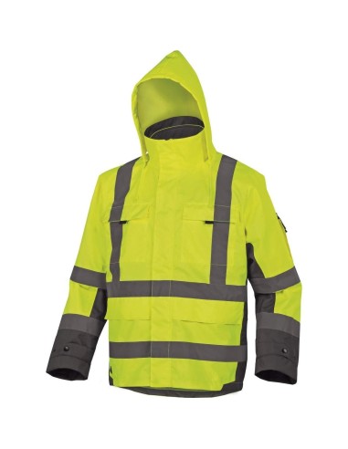 PARKA HAUTE VISIBILITÉ 4 EN 1 VESTE D'HIVER TRAVAIL IMPERMÉABLE DELTAPLUS TARMAC