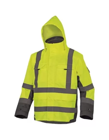 PARKA HAUTE VISIBILITÉ 4 EN 1 VESTE D'HIVER TRAVAIL IMPERMÉABLE DELTAPLUS TARMAC