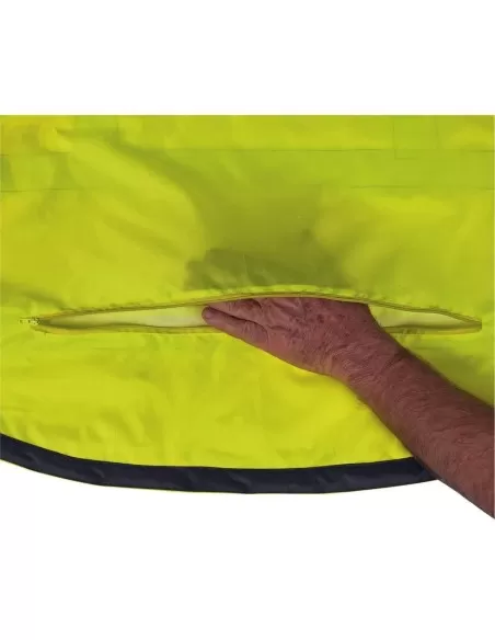 PARKA HAUTE VISIBILITÉ 4 EN 1 VESTE D'HIVER TRAVAIL IMPERMÉABLE DELTAPLUS TARMAC