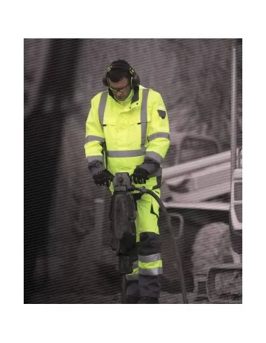 PARKA HAUTE VISIBILITÉ 4 EN 1 VESTE D'HIVER TRAVAIL IMPERMÉABLE DELTAPLUS TARMAC