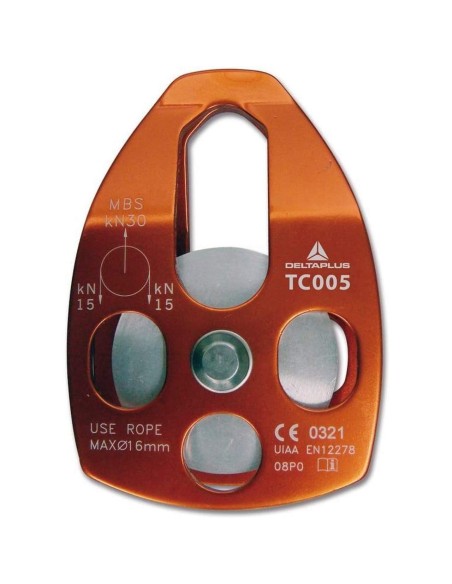 POULIE ŽÇ FLASQUES OSCILLANTES EN ALUMINIUM DELTAPLUS TC005