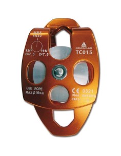 DOUBLE POULIE À FLASQUES OSCILLANTES EN ALUMINIUM DELTAPLUS TC015