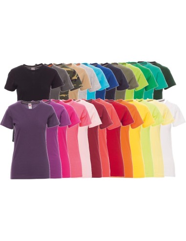 T-SHIRT À MANCHES COURTES FEMME 100% COTON PAYPER SUNSET LADY