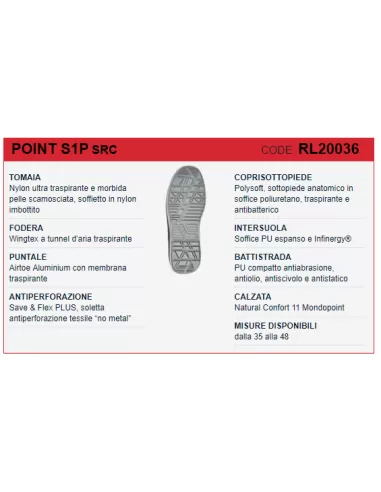 CHAUSSURES DE SÉCURITÉ UPOWER TRAVAIL BASS FEMME U-POWER VEROK S1P SRC