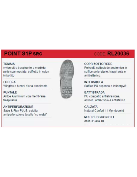 CHAUSSURES DE SÉCURITÉ UPOWER TRAVAIL BASS FEMME U-POWER VEROK S1P SRC