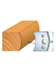 Jeu De 2 Couteaux Profilés Pour Toupie À Bois 40 Mm Profil 08