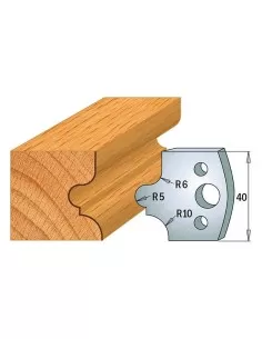 Jeu De 2 Couteaux Profilés Pour Toupie À Bois 40 Mm Profil 12