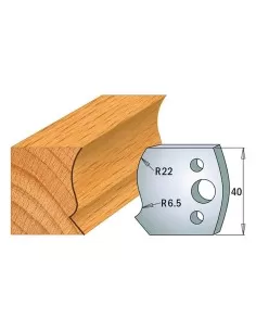 Jeu De 2 Couteaux Profilés Pour Toupie À Bois 40 Mm Profil 128