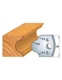 Jeu De 2 Couteaux Profilés Pour Toupie À Bois 40 Mm Profil 18