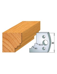 Jeu De 2 Couteaux Profilés Pour Toupie À Bois 40 Mm Profil 20