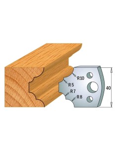 Jeu De 2 Couteaux Profilés Pour Toupie À Bois 40 Mm Profil 22
