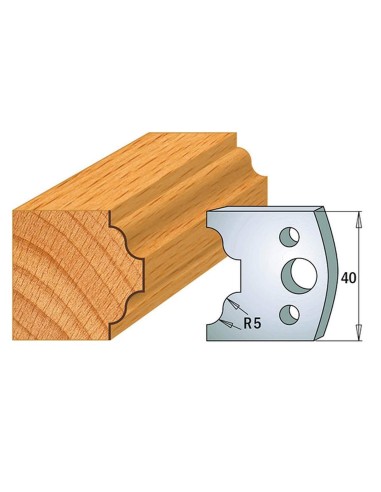 Jeu De 2 Couteaux Profilés Pour Toupie À Bois 40 Mm Profil 25