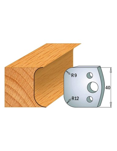 Jeu De 2 Couteaux Profilés Pour Toupie À Bois 40 Mm Profil 50