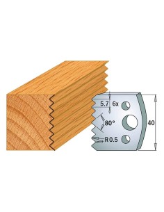 Jeu De 2 Couteaux Profilés Pour Toupie À Bois 40 Mm Profil 77