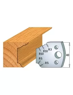 Jeu De 2 Couteaux Profilés Pour Toupie À Bois 40 Mm Profil 79
