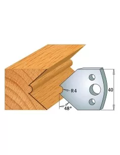 Jeu De 2 Couteaux Profilés Pour Toupie À Bois 40 Mm Profil 80