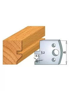 Jeu De 2 Couteaux Profilés Pour Toupie À Bois 40 Mm Profil 84